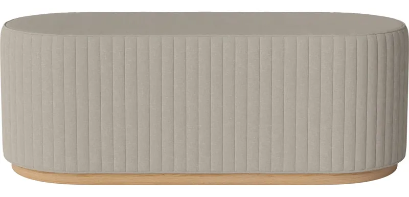 Rigato bank Rigato by BOLIA in Soil – Soepel weefsel, Sand, Geolied eiken, 120 cm – product photo