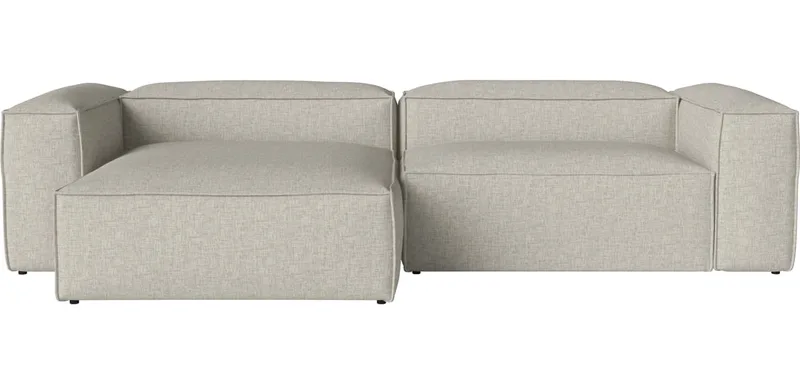 Cosima 2 Modules diepte 100 cm m. grote chaise longue - links - en grote hoekmodule - rechts Cosima van BOLIA in Nantes – Soepel weefsel, Sand – productfoto