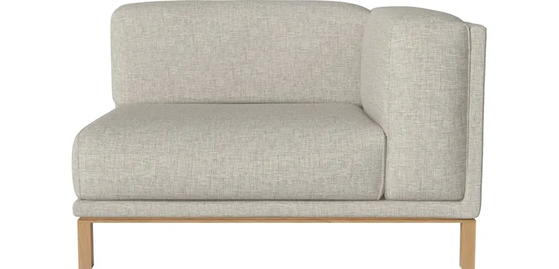 Cosy rugmodule met armleuning rechts Cosy de BOLIA en Nantes – Soepel weefsel, Sand, Geolied eiken, Massief – photo du produit