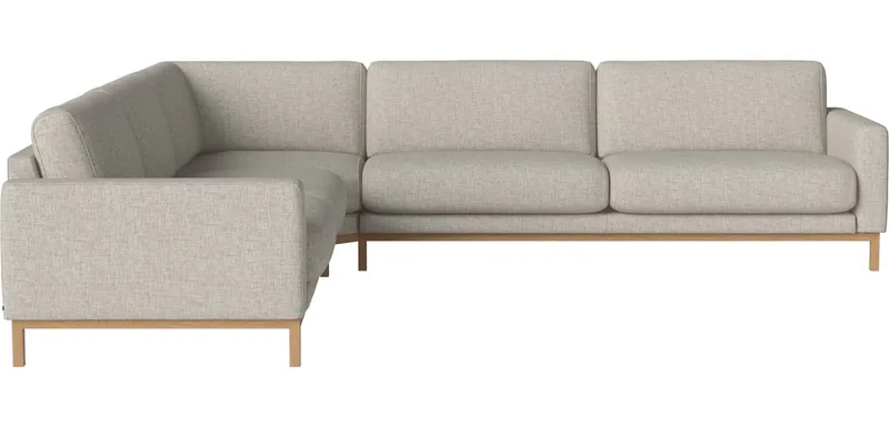 North 6-zitshoekbank (2,5 hoek 3) North van BOLIA in Nantes – Soepel weefsel, Sand, Geolied eiken, Massief – productfoto
