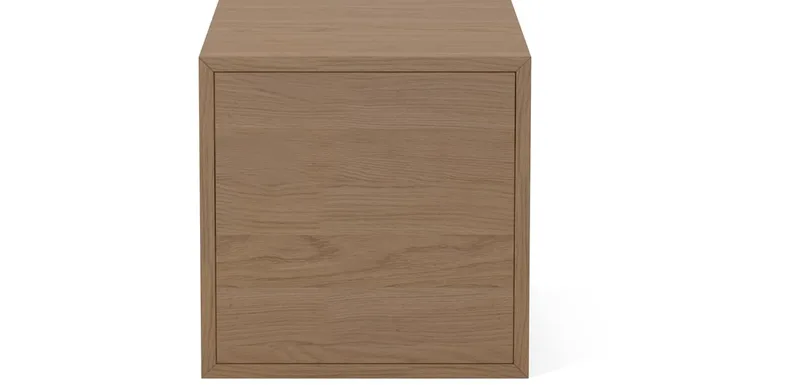 Case 1 x 1 Boekenkastmodule met Houten Deurtje – 35 cm Case by BOLIA in Geolied eiken, fineer – product photo