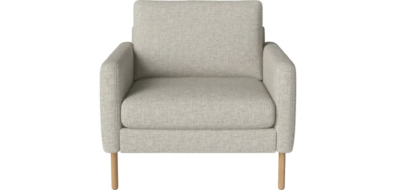 Scandinavia Fauteuil Scandinavia by BOLIA in Nantes – Soepel weefsel, Sand, 17 cm geolied eiken – product photo
