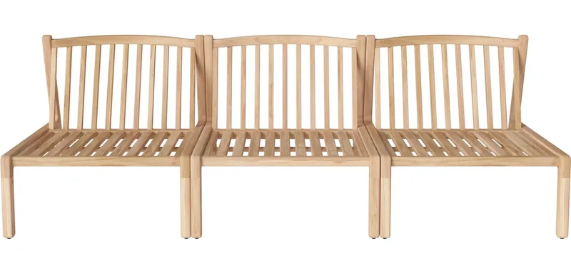 Patio tuinbank 3 modules Patio von BOLIA in Onbehandeld teak, Massief – Produktfoto