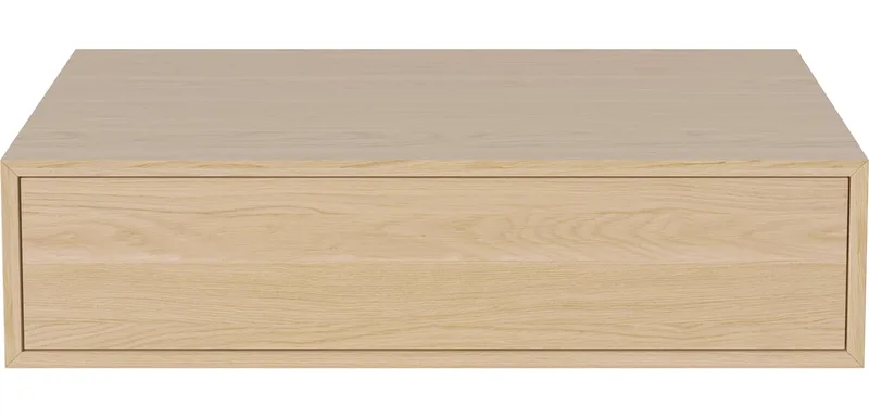 Case Kantoormodule met Lade - 80 x 20 cm Case van BOLIA in Witgepigmenteerd geolied eiken, fineer – productfoto