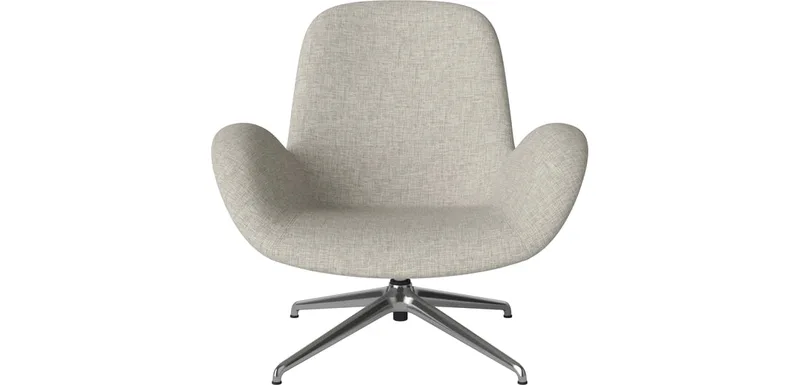 Seed Fauteuil met 4-sterrenonderstel Seed von BOLIA in Nantes – Soepel weefsel, Sand, Gepolijst aluminium – Produktfoto