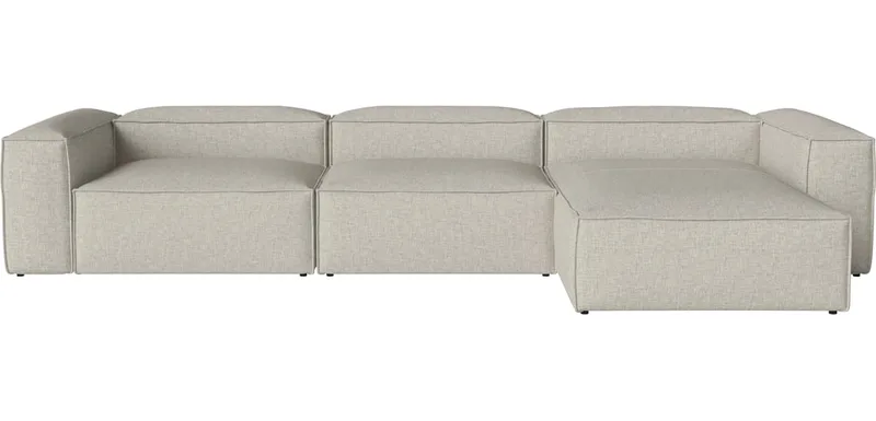 Cosima slaapbank met chaise longue diepte 120 cm - rechts Cosima by BOLIA in Nantes – Soepel weefsel, Sand – product photo