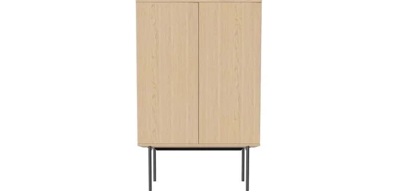 Silent Highboard Silent von BOLIA in Witgepigmenteerd geolied eiken, fineer – Produktfoto