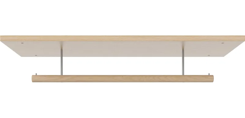 ROD Kleerhanger - enkele module ROD de BOLIA en Witgepigmenteerd geolied eiken, fineer, Grijsgelakt staal – photo du produit