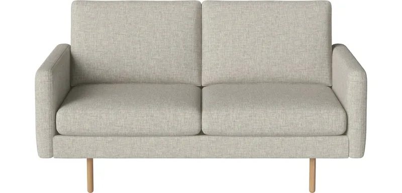 Scandinavia Remix 2-zitsbank Scandinavia Remix by BOLIA in Nantes – Soepel weefsel, Sand, 17 cm geolied eiken – product photo