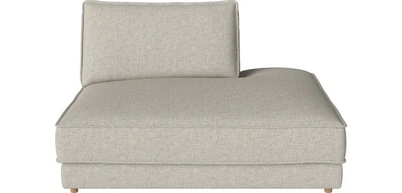 Noora Module m. open einde 140 x 127 cm - rechts Noora by BOLIA in Nantes – Soepel weefsel, Sand, Geolied eiken, Massief – product photo