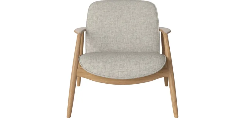 Bowie Fauteuil Bowie van BOLIA in Nantes – Soepel weefsel, Sand, Geolied eiken, Massief – productfoto