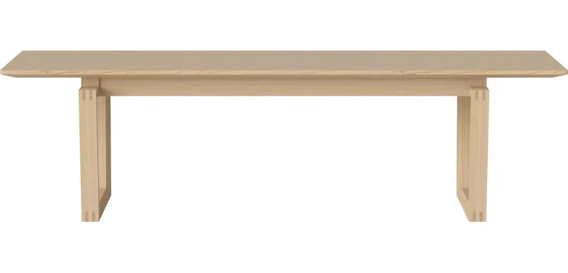 Nord Bank 160 cm Nord by BOLIA in Witgepigmenteerd geolied eiken, Massief, Witgepigmenteerd geolied eiken, Massief – product photo