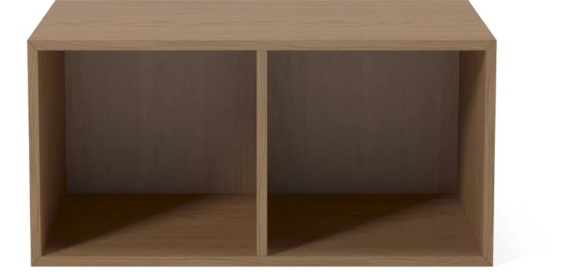 Case 1 x 2 Boekenkastmodule – 35 cm Case van BOLIA in Geolied eiken, fineer – sfeerfoto