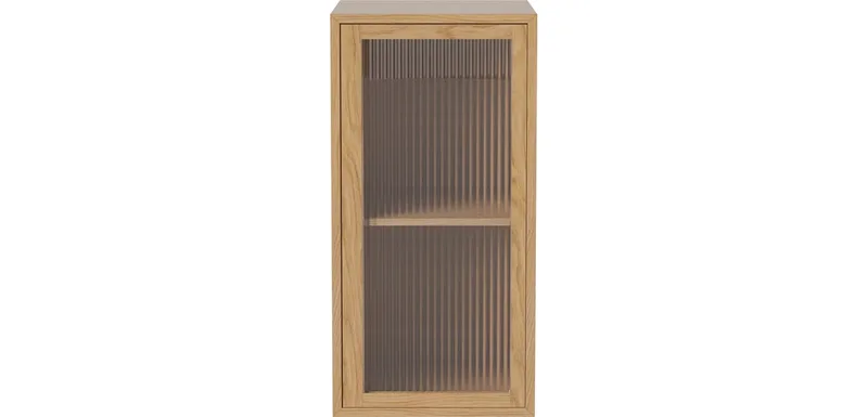 Case 2 x 1 m. 1 glazen deur en 1 plank – 35 cm Case van BOLIA in Geolied eiken, fineer – productfoto