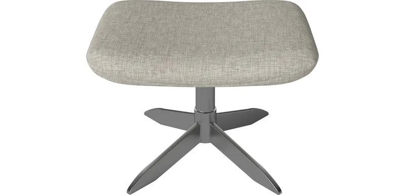 Saga Poef Saga by BOLIA in Nantes – Soepel weefsel, Sand, Satingelakt staal – product photo