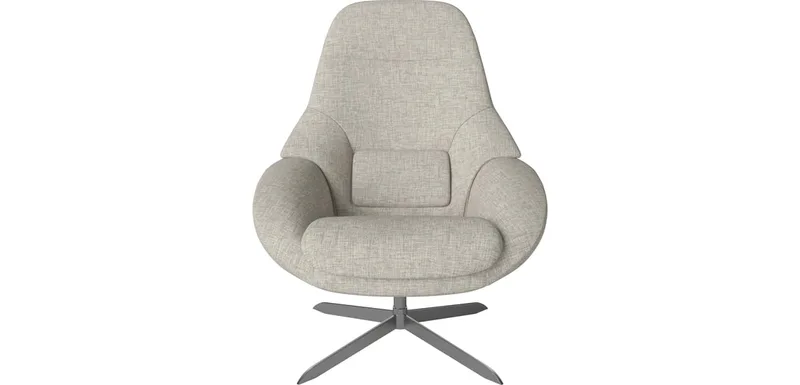Saga Fauteuil Saga by BOLIA in Nantes – Soepel weefsel, Sand, Satingelakt staal – product photo