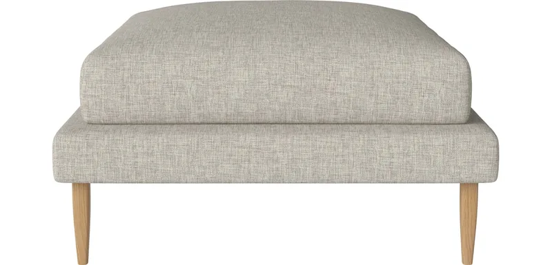 Veneda Poef 91 x 91 cm Veneda van BOLIA in Nantes – Soepel weefsel, Sand, Geolied eiken, Massief – productfoto
