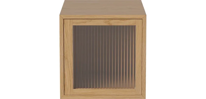 Case 1 x 1 m. glazen deur – 35 cm Case by BOLIA in Geolied eiken, fineer – interior photo