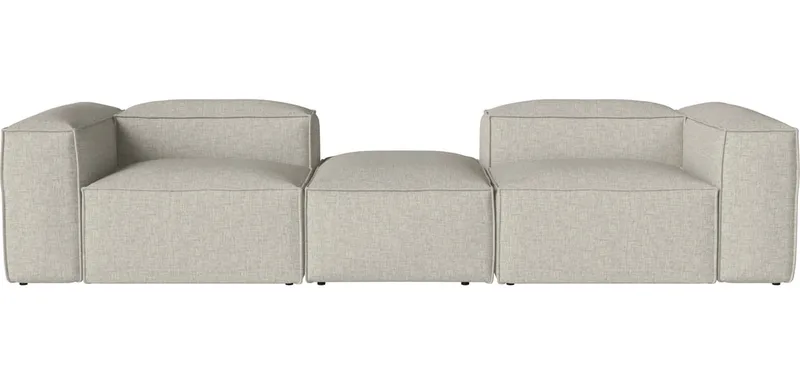 Cosima 2 Kleine Modules diepte 100 cm m. poef 75 x 105 cm Cosima van BOLIA in Nantes – Soepel weefsel, Sand – productfoto