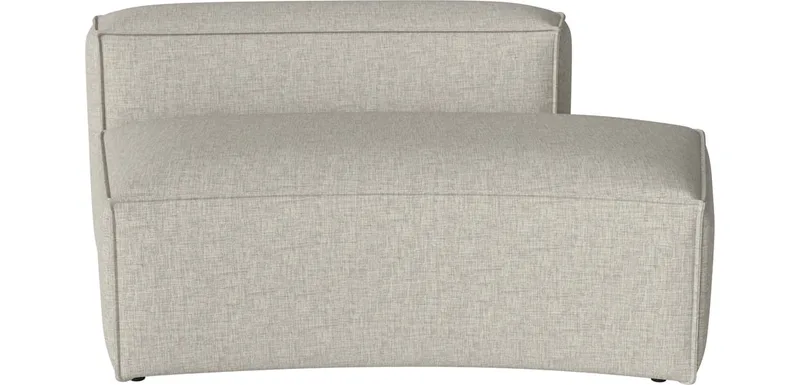 Cosima Curved Module klein m. open einde 100 cm - rechts Cosima van BOLIA in Nantes – Soepel weefsel, Sand – productfoto