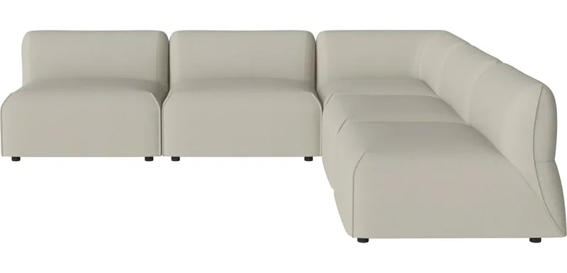 Arke tuin-hoekbank 5 modules 270 x 270 cm Arke Outdoor von BOLIA in Brezza – Stof voor buitenshuis, Sand – Produktfoto