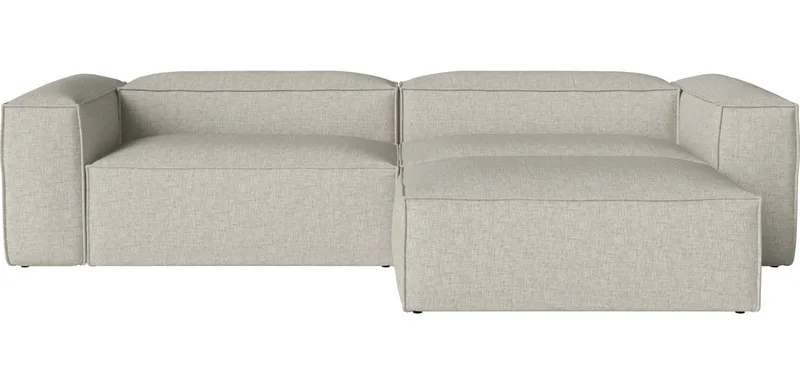 Cosima 2 Grote Modules diepte 100 cm m. grote poef Cosima by BOLIA in Nantes – Soepel weefsel, Sand – product photo