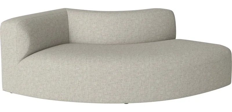 Angle Curved kleine hoekmodule 90 - links Angle by BOLIA in Nantes – Soepel weefsel, Sand – product photo