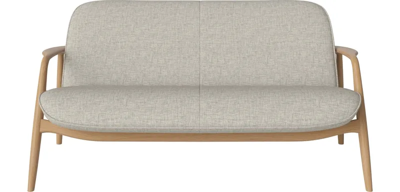 Bowie Sofa 2-zitsbank Bowie de BOLIA en Nantes – Soepel weefsel, Sand, Geolied eiken, Massief – photo du produit