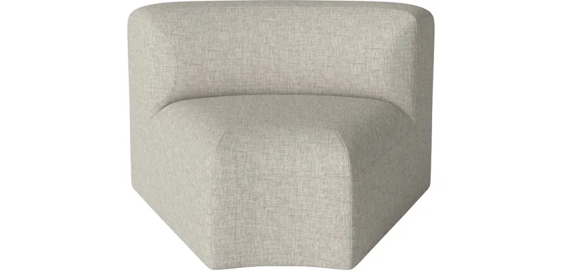Angle Curved grote rugmodule 45 Angle by BOLIA in Nantes – Soepel weefsel, Sand – product photo