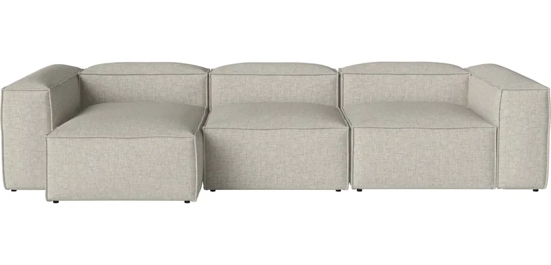 Cosima 3 Modules diepte 120 cm m. chaise longue - links Cosima van BOLIA in Nantes – Soepel weefsel, Sand – productfoto