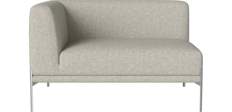 Caisa rug - links Caisa by BOLIA in Nantes – Soepel weefsel, Sand, Geborsteld staal – product photo