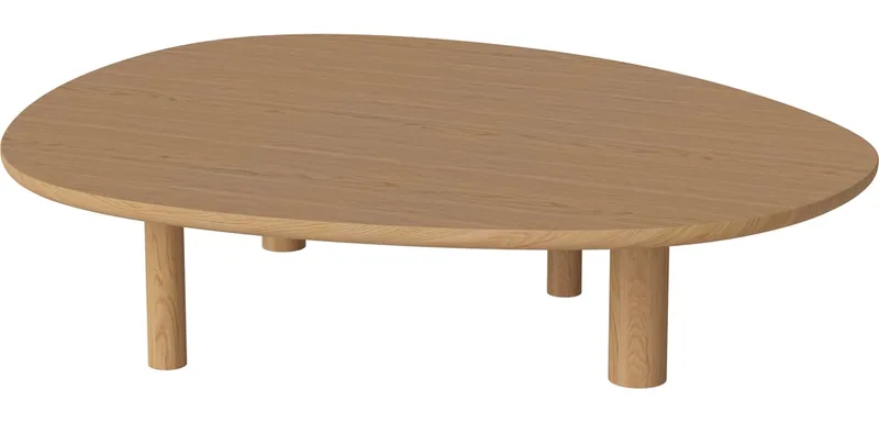 Latch Salontafel Latch by BOLIA in Geolied eiken, Massief, 150 × 130 cm, 35 cm – product photo