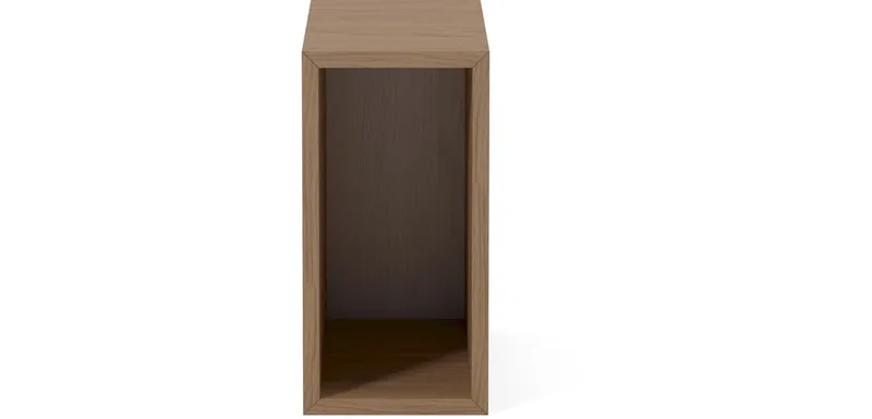 Case 1 x ½ Boekenkastmodule – 28 cm Case van BOLIA in Geolied eiken, fineer – productfoto