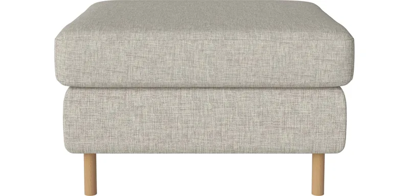 Scandinavia Poef 70 x 70 cm Scandinavia by BOLIA in Nantes – Soepel weefsel, Sand, Koudschuim, 13 cm geolied eiken – product photo