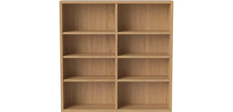 Case Displayrek (2 x 3 planken) Case by BOLIA in Geolied eiken, fineer – interior photo