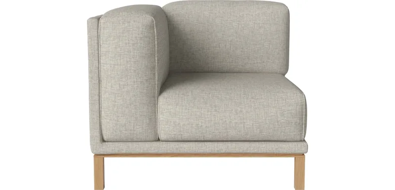 Cosy rugmodule met armleuning links Cosy by BOLIA in Nantes – Soepel weefsel, Sand, Geolied eiken, Massief – product photo