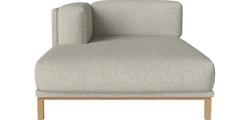 Cosy Chaise Longue - links Cosy de BOLIA en Nantes – Soepel weefsel, Sand, Geolied eiken, Massief – photo du produit