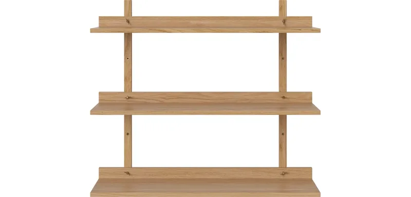Kari Plankensysteem voor aan de muur - 82 x 90 Kari van BOLIA in Geolied eiken, fineer – sfeerfoto