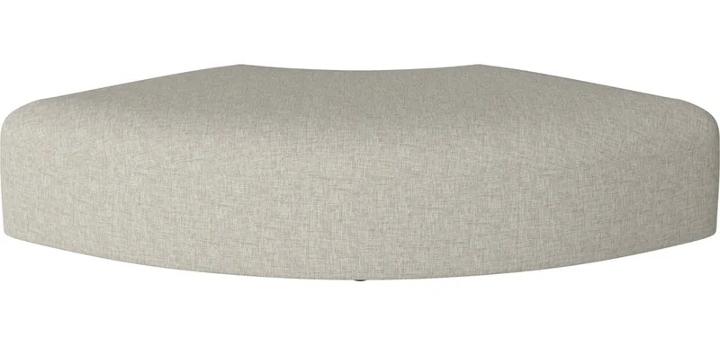 Angle Curved poef 90 Angle by BOLIA in Nantes – Soepel weefsel, Sand – product photo