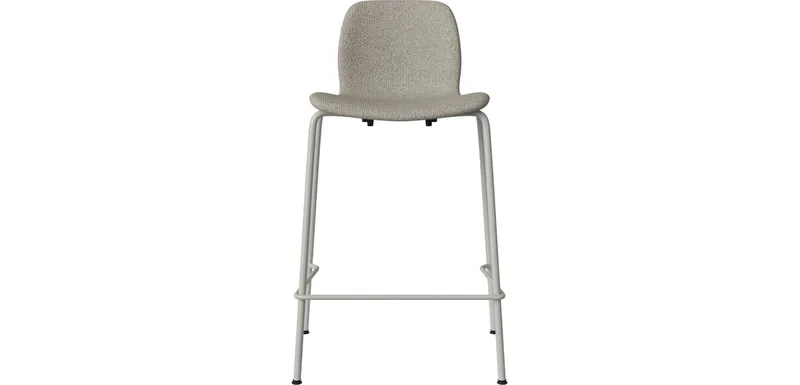 Seed Barkruk H66 cm – bekleed/metalen poten Seed by BOLIA in Monza – Bouclé en textuur, Sand, Grijsgelakt staal – product photo
