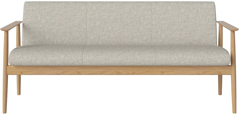 Visti Eetkamerbank Visti by BOLIA in Nantes – Soepel weefsel, Sand, Geolied eiken, Massief – product photo