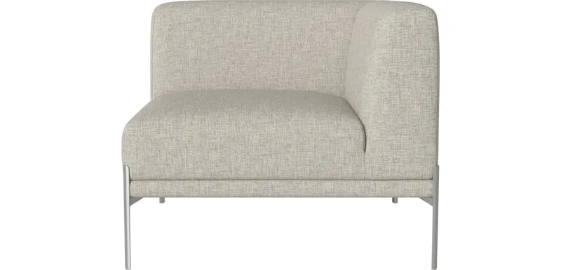 Caisa hoekunit - rechts Caisa by BOLIA in Nantes – Soepel weefsel, Sand, Geborsteld staal – product photo