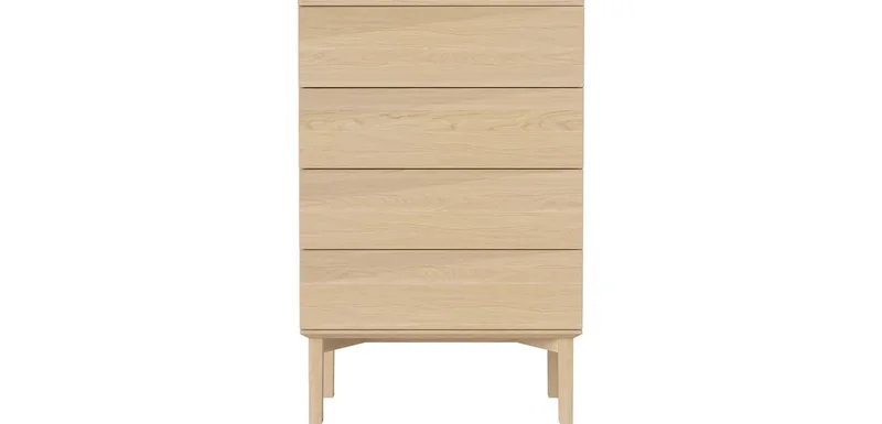Silent Dressoir met 4 laden Silent by BOLIA in Witgepigmenteerd geolied eiken, fineer – product photo