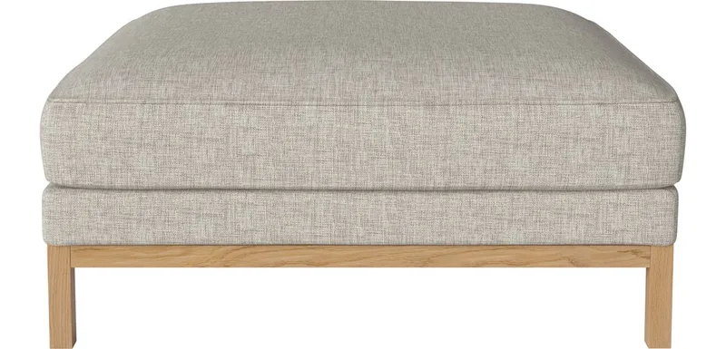 North poef 90 cm North by BOLIA in Nantes – Soepel weefsel, Sand, Geolied eiken, Massief – product photo