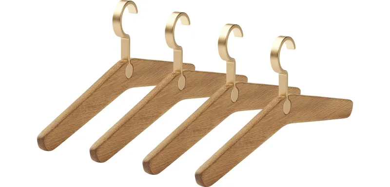 Trapeze Hanger - 4 stuks Trapeze van BOLIA in Geolied eiken, Massief – productfoto