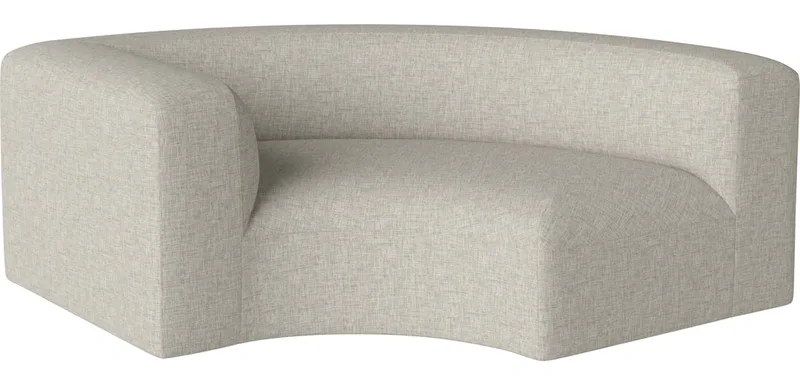 Angle Curved grote hoekmodule 90 - links Angle von BOLIA in Nantes – Soepel weefsel, Sand – Produktfoto