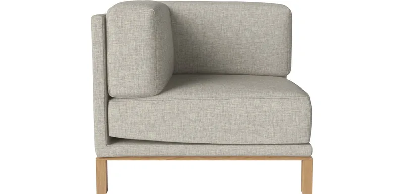 Cosy combi hoekmodule links Cosy by BOLIA in Nantes – Soepel weefsel, Sand, Geolied eiken, Massief – product photo