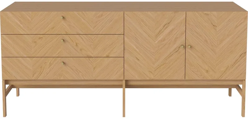 Luxe dressoir Luxe by BOLIA in Geolied eiken, fineer – product photo
