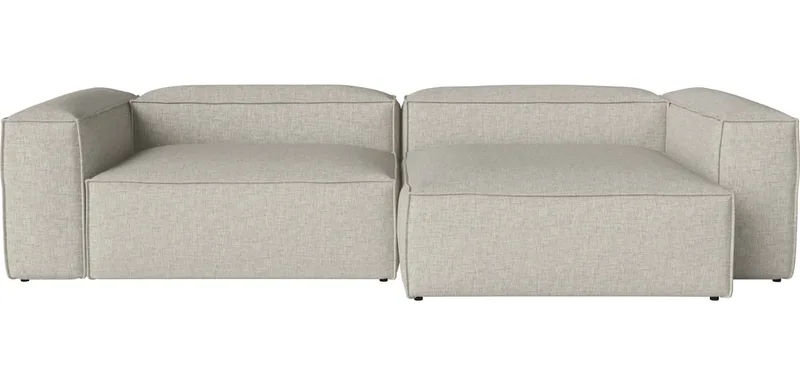 Cosima 2 Modules diepte 120 cm m. grote chaise longue - rechts - en grote hoek - links Cosima by BOLIA in Nantes – Soepel weefsel, Sand – product photo