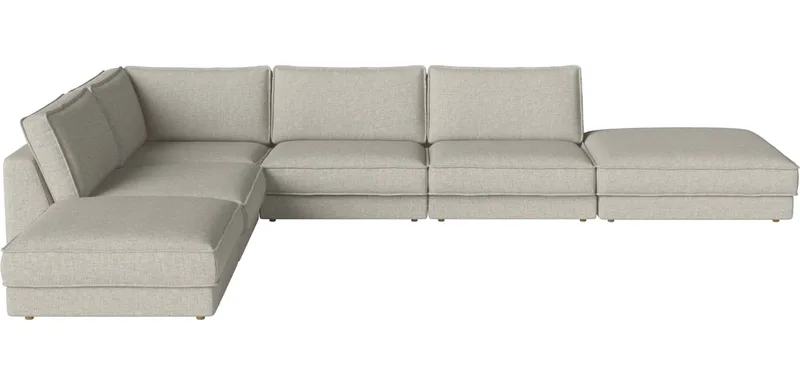 Noora 6 Modules 427 x 320 cm Noora by BOLIA in Nantes – Soepel weefsel, Sand, Geolied eiken, Massief – product photo